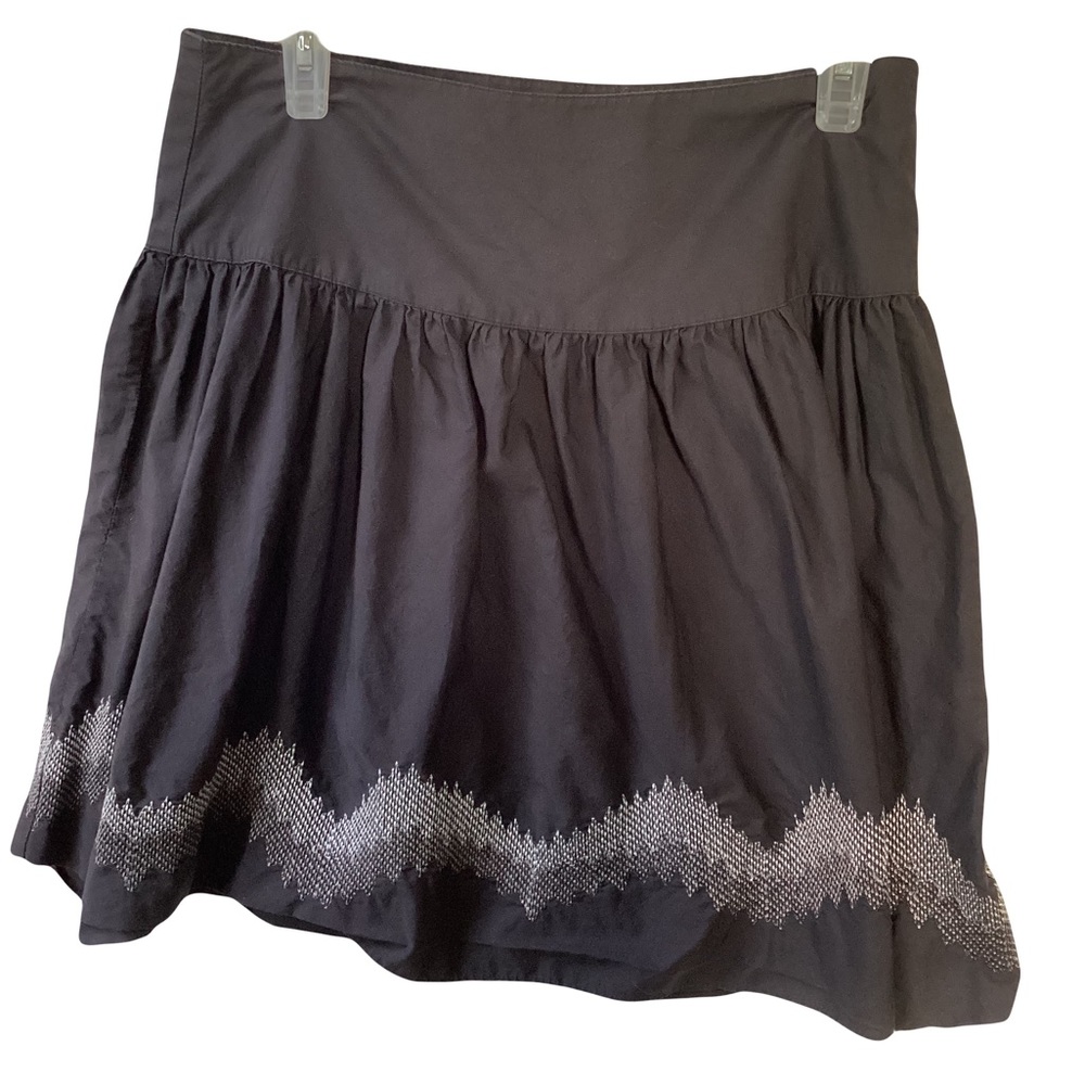 Gap dark grey circle skirt with embroidery - 4